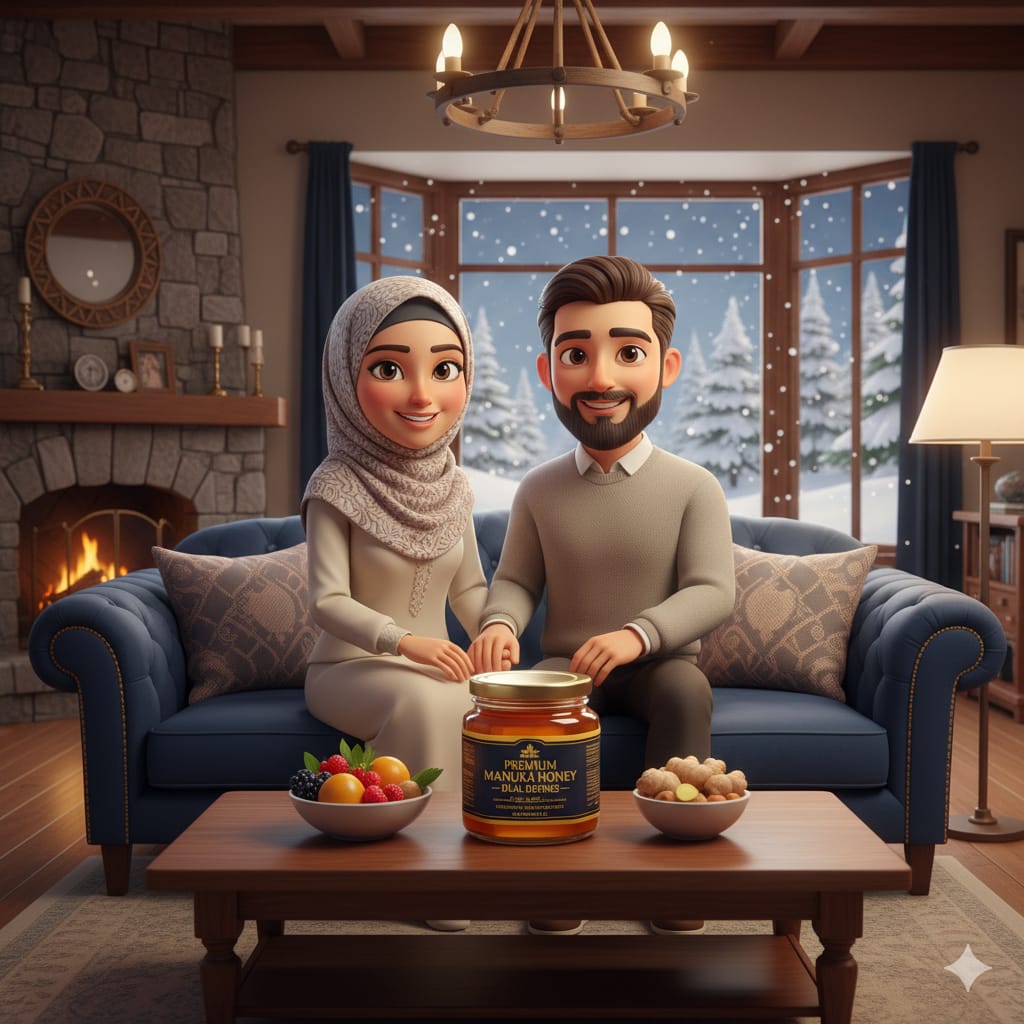 الوقاية الثنائية: كيف يحمي عسل المانوكا الزوجين من أمراض الشتاء؟