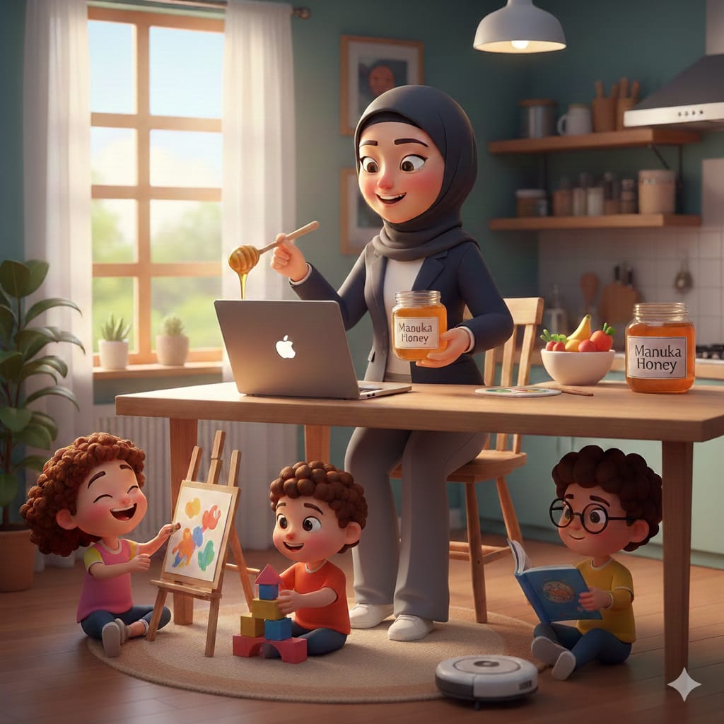 سر الأمهات النشيطات: كيف يغير عسل المانوكا يومك كأم عاملة؟